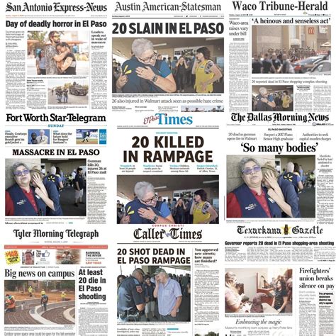 El paso newspaper - El Paso Newspapers by Paso Del Norte Publishing (915) 772-5211. El Paso Newspaper in El Paso County TX 79901. Call a local El Paso News Company today or email us on researchGiant! Search. Paso Del Norte Publishing. 1801 Texas Ave El Paso, TX 79901 (915) 772-5211. Website.